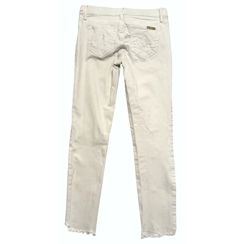 Lilly Pulitzer South Ocean Jeans Sz 2 Frayed Raw Hem Preppy‎ Y2K